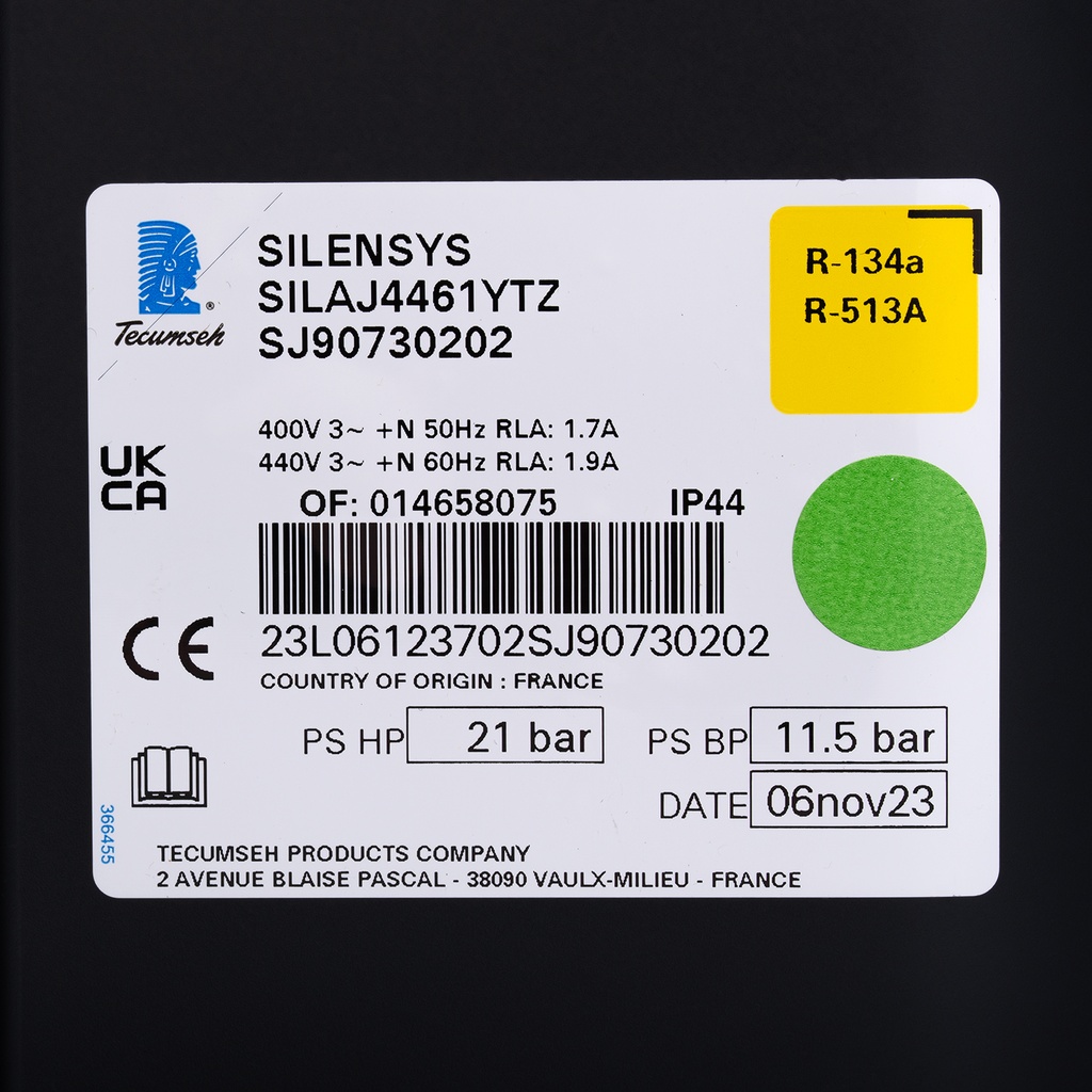 Condensing unit SILAJ4461YTZ HBP R134A 400V