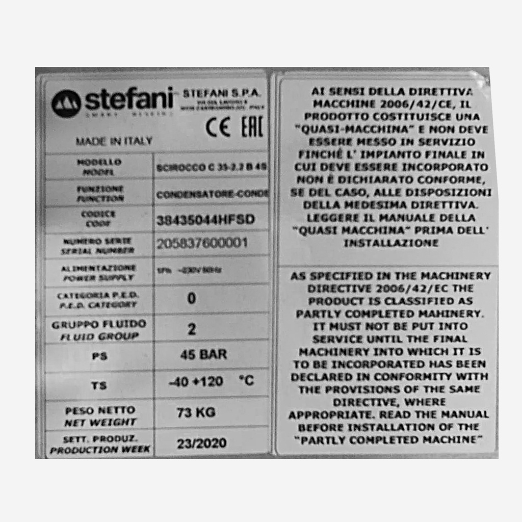 Stefani condenser Scirocco C 35-2.2 B 4
