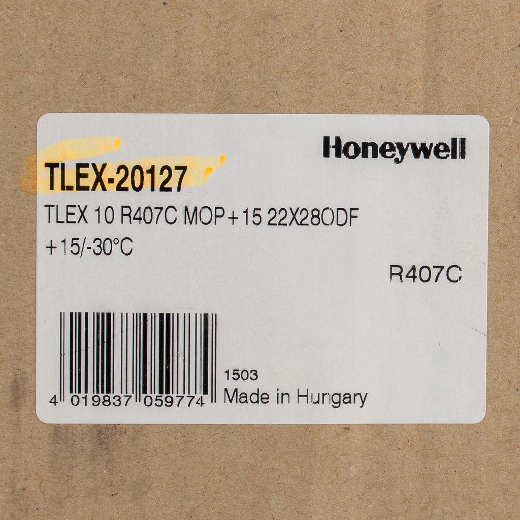 Thermostatic expansion valve TLEX 10 R407C MOP +15