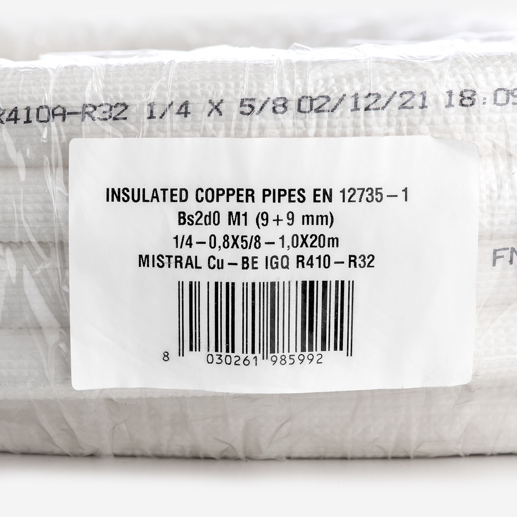 Copper tube pair coiled Insulated-AP-25 1/4"-5/8-20m