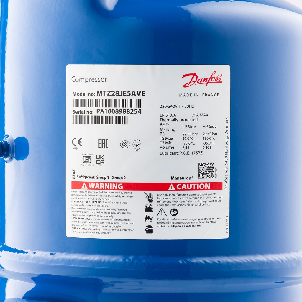 Compressor MTZ 28-4V (MTZ28JE5) 48,06cm³ MBP 230V