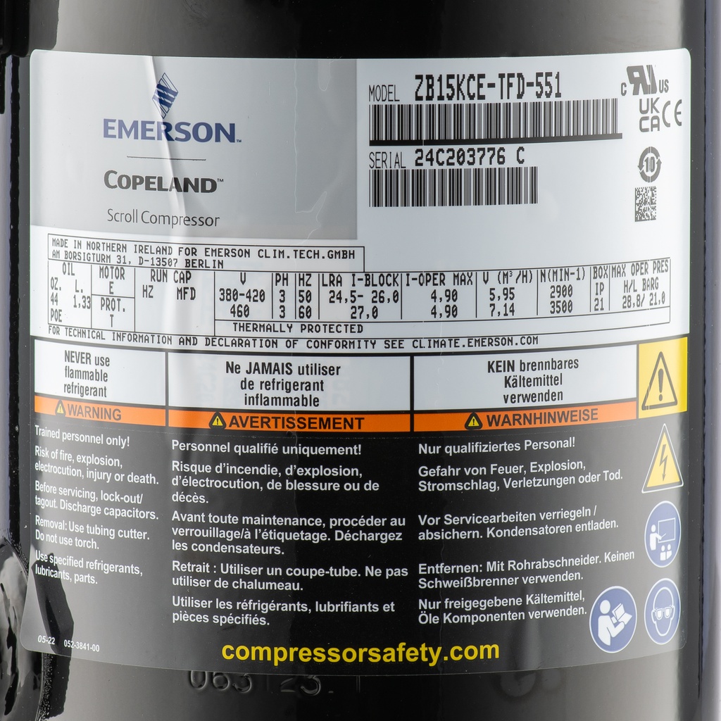 Compressor ZB15 KCE-TFD-551