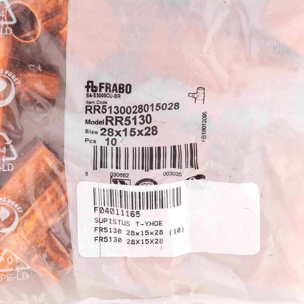 Reducing tee 28x15x28 RR5130