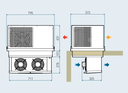 Monoblock pakastehuone, katto, R290, LBP, 230V,  7,0m3 [-22°C / +32°C]