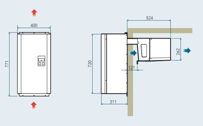 Monoblock pakastehuone, seinä, R290, LBP, 230V,  9,6m3 [-22°C / +32°C]