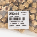 SAE flare twin nut 1/4" 7050/2   (US4-4)