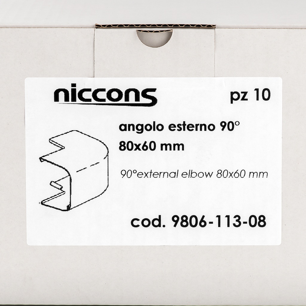 Canal external elbow bend 90° 80x60 9806-113-08 (10)