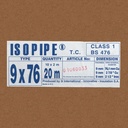 Insulation tube 9mm x 76mm (2m)  (box: 40m/20pcs)