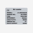 Evaporator Coolent LFJ800XECM EVD 0,90kW -8°C/dt8 R404A 6mm electric defrost