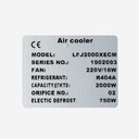 Evaporator Coolent LFJ2000XECM EVD 2,30kW -8°C/dt8 R404A 6mm electric defrost