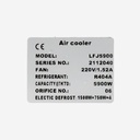 Evaporator Coolent LFJ5900 5,90kW -25°C/dt7 R404A F/F/F 6mm electric defrost