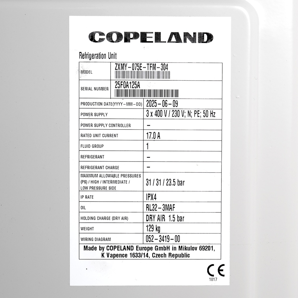 Condensing unit Copeland ZXMY-075E-TFM-304 3274875