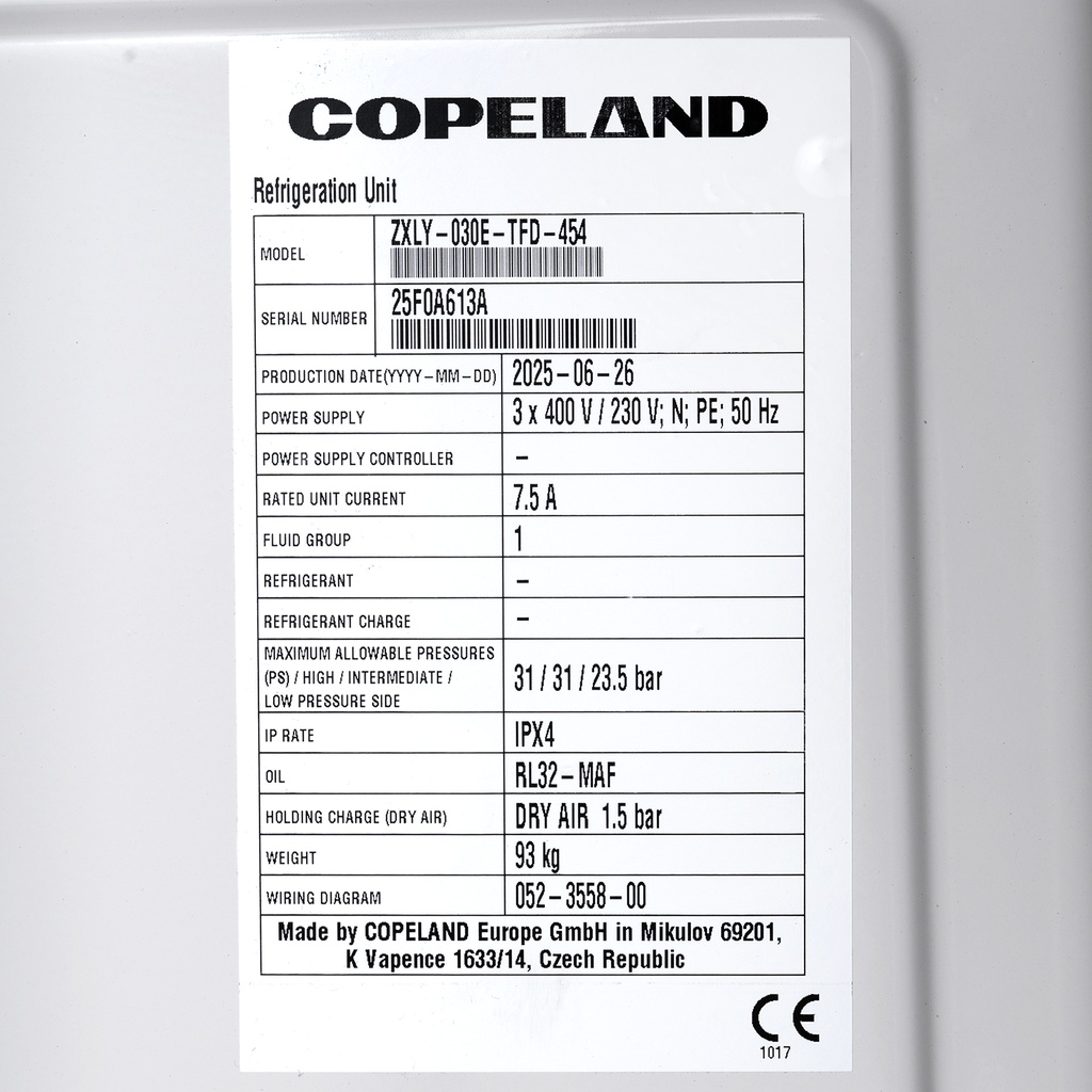 Condensing unit Copeland ZXLY-030E-TFD-454 3274944
