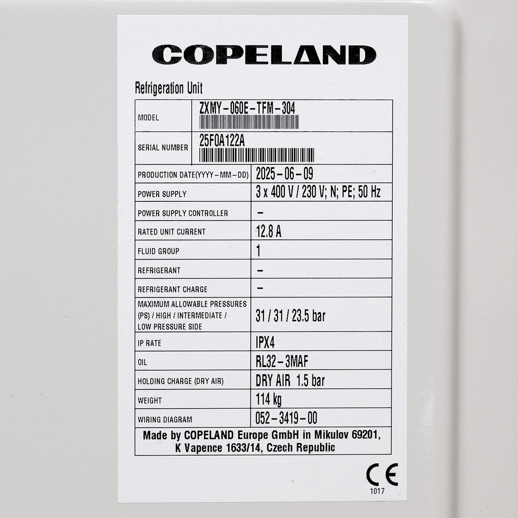 Condensing unit Copeland ZXMY-060E-TFM-304 3274864