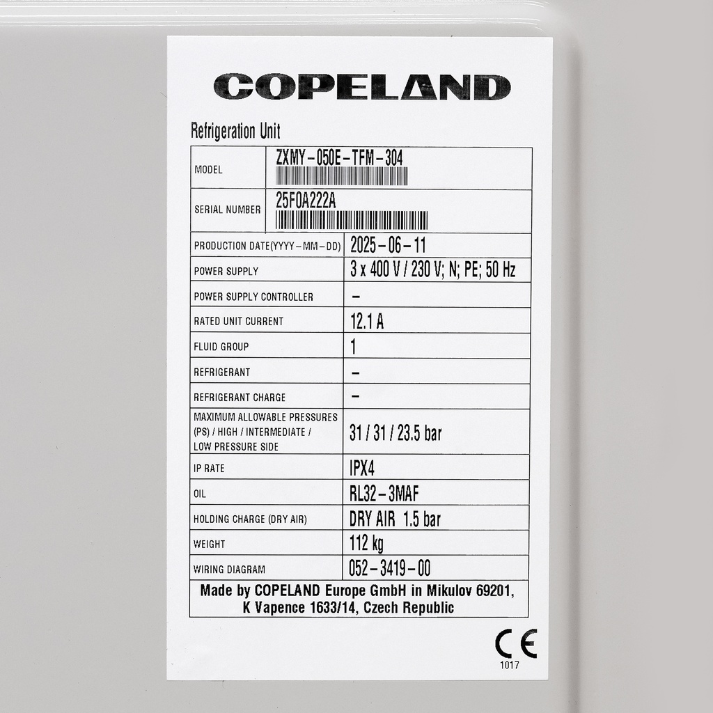 Condensing unit Copeland ZXMY-050E-TFM-304 3274853