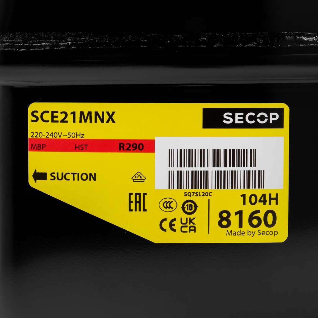 Compressor SCE21MNX 105H6174 20,95cm³ R290 MBP 230V 