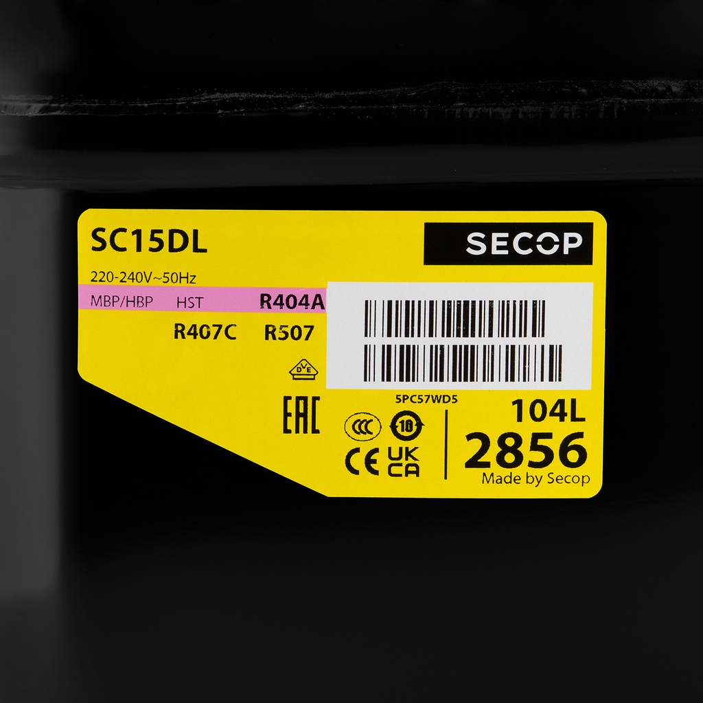 Compressor SC15DL 195B0089 15,28cm³ R404A MBP/HBP 230V 