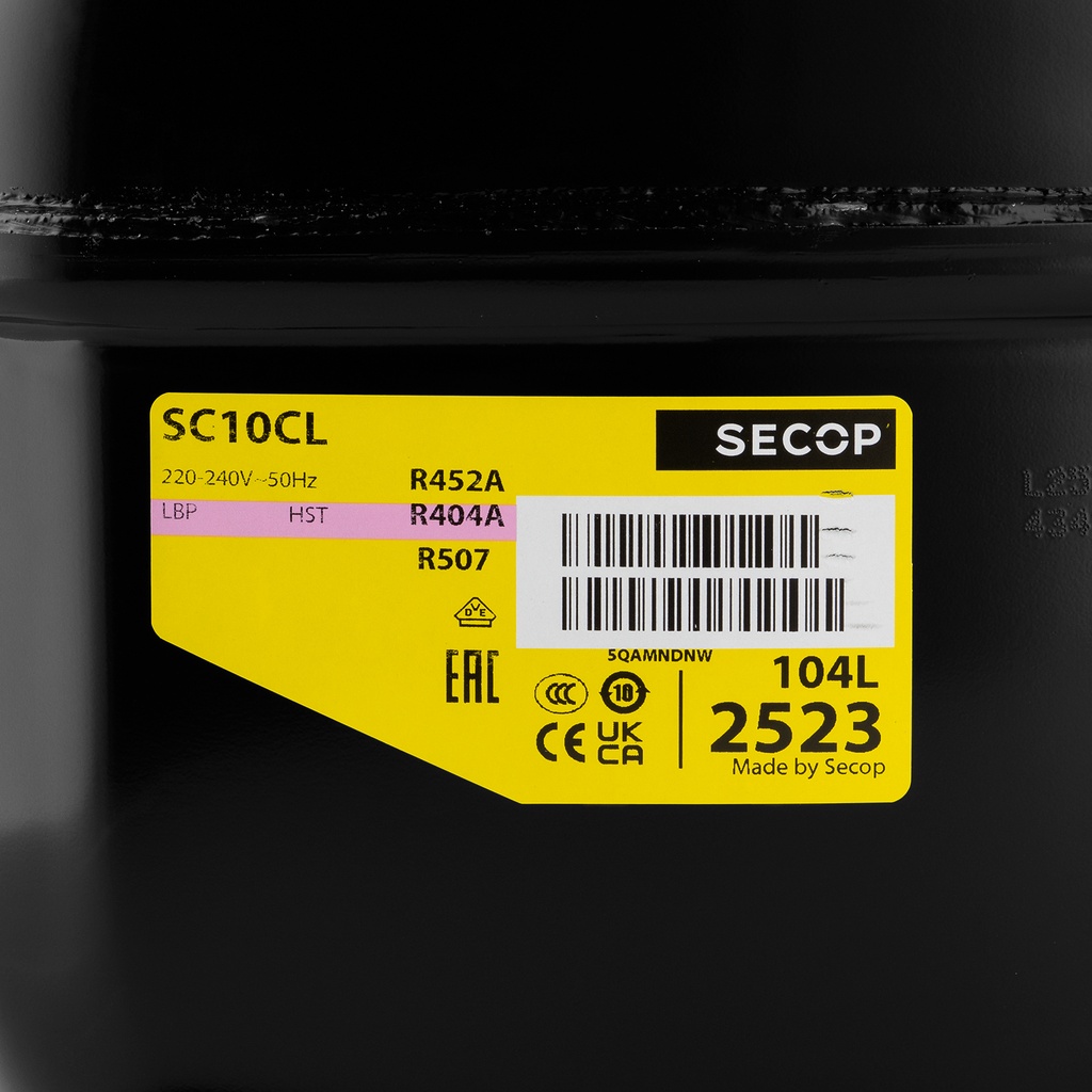 Compressor SC10CL 195B0074 10,29cm³ R404A LBP/MBP 230V 