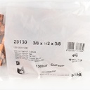 Ref hp tee 3/8"x1/2"x3/8" 129130381238, no LVI-code