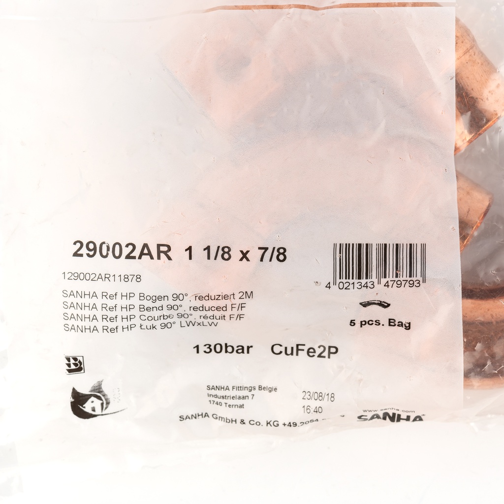 Bend 90° reduced 29002AR 130bar  129002AR11878