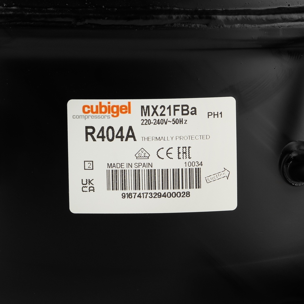 Compressor MX21FB 20,72cm³ R404A LBP 230V 3/4HP