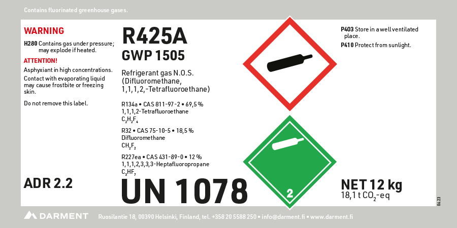 Refrigerant R425A