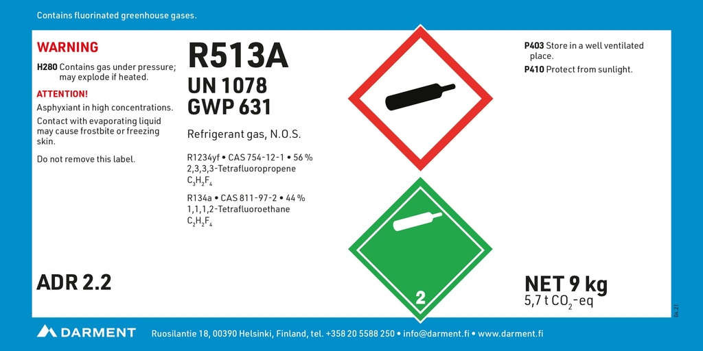 Refrigerant R513A