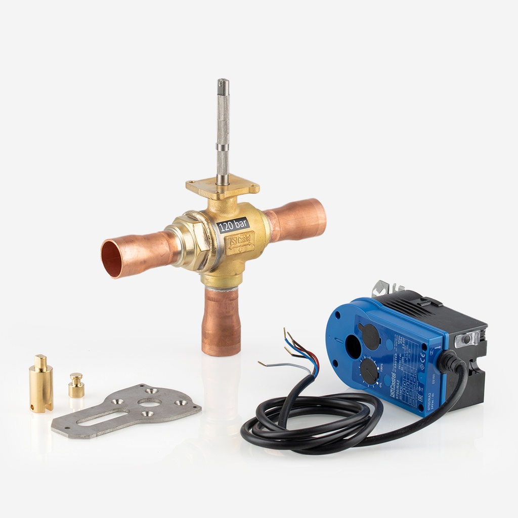 3-way ball valve with actuator   6697EM/7A2 24V (0-10V) 7/8"
