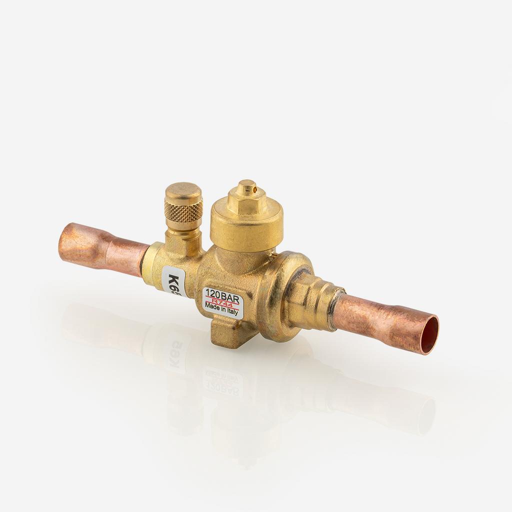 Ball valve ODS 12mm CO2 K65 REF1.1.S.A.012.K65 + schrader   