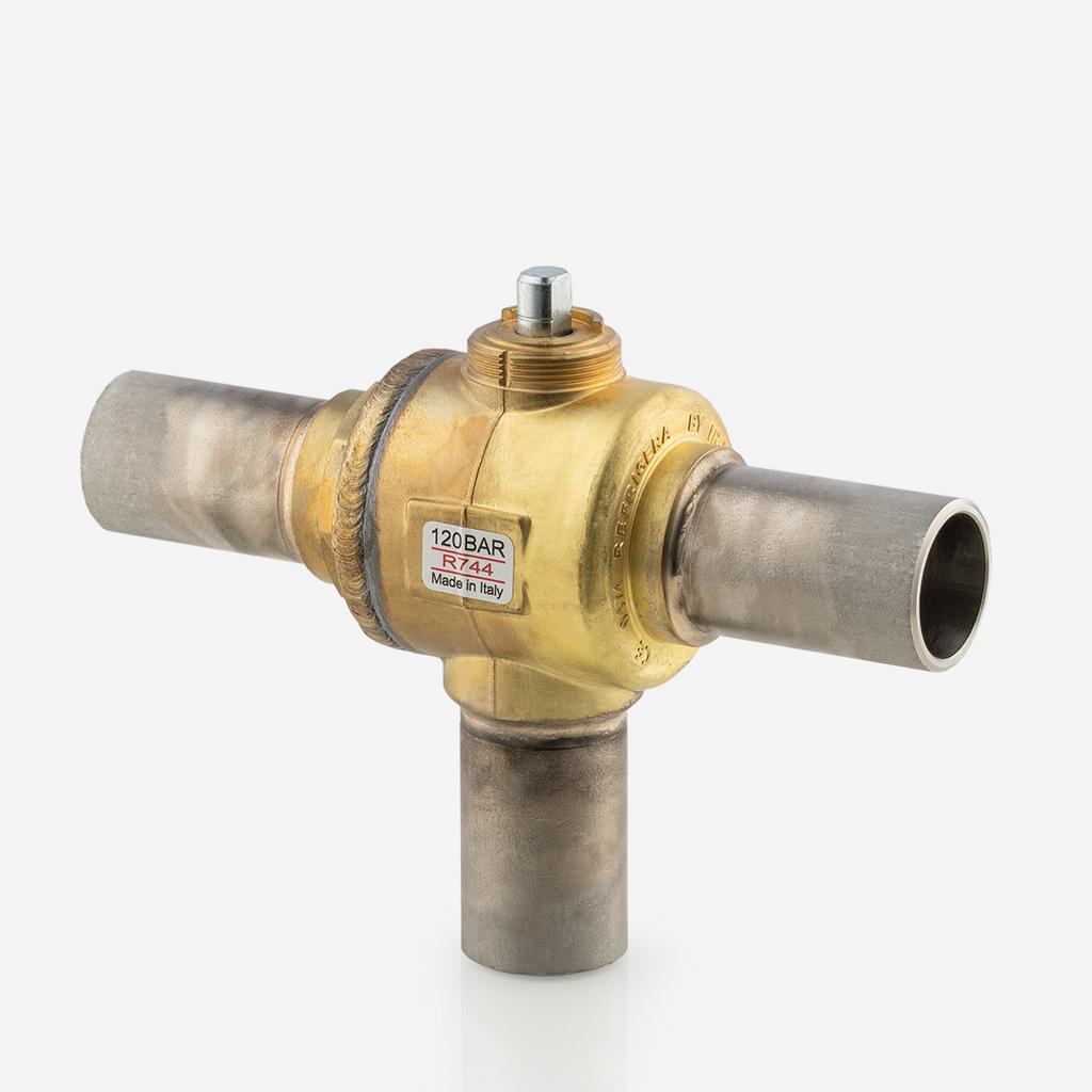 3-Way ball valve 42mm CO2 REF1.1.N.F.042.MP120 120bar