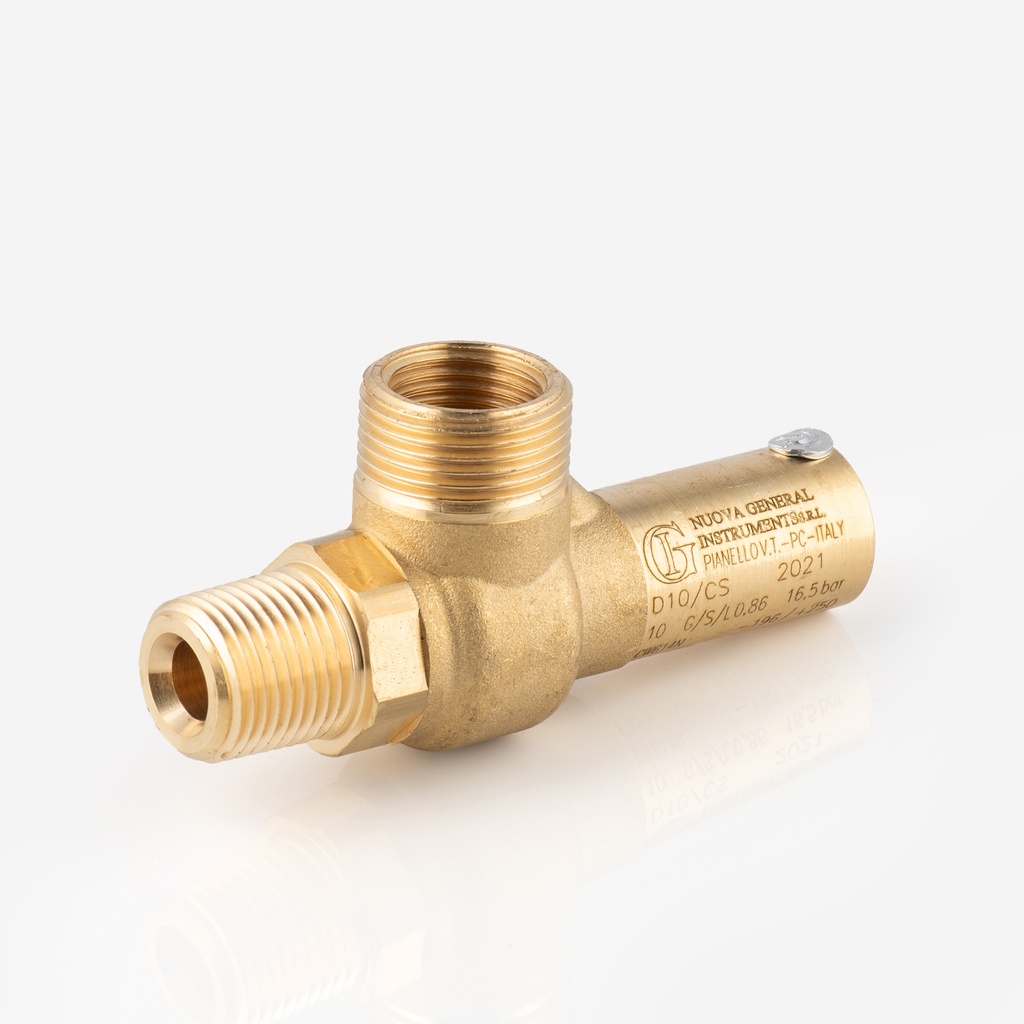 Varoventtiili 1/2" -NPT - 3/4"-G D10/CS 16,5bar