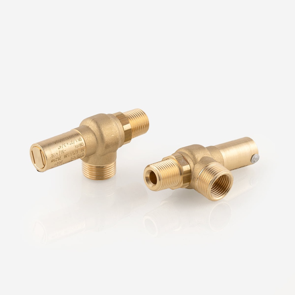 Varoventtiili 1/2"-NPT 3/4"-G D10/CS CO2 26,2bar