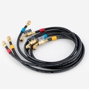Charing hose set 3x1,5m (HR3BM)  2x5/16" 1x1/4" ball valve