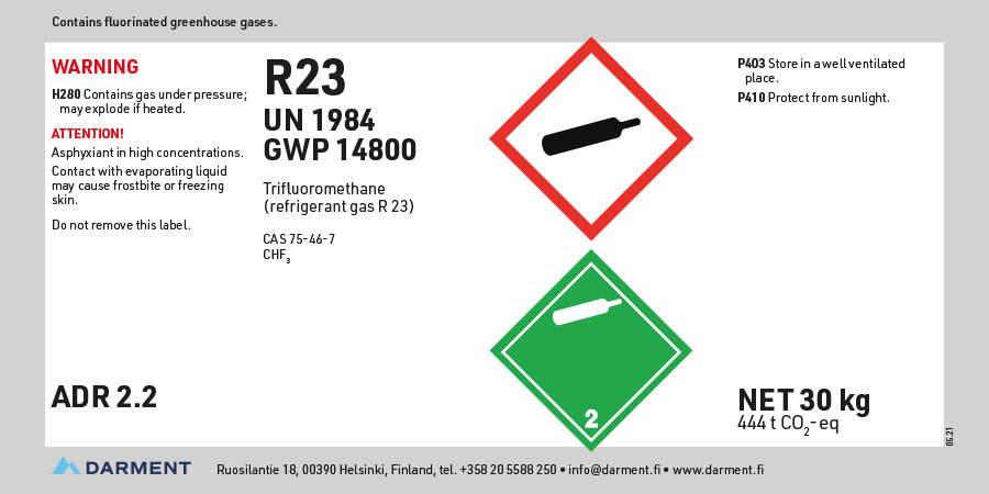 Refrigerant R23 (28kg)