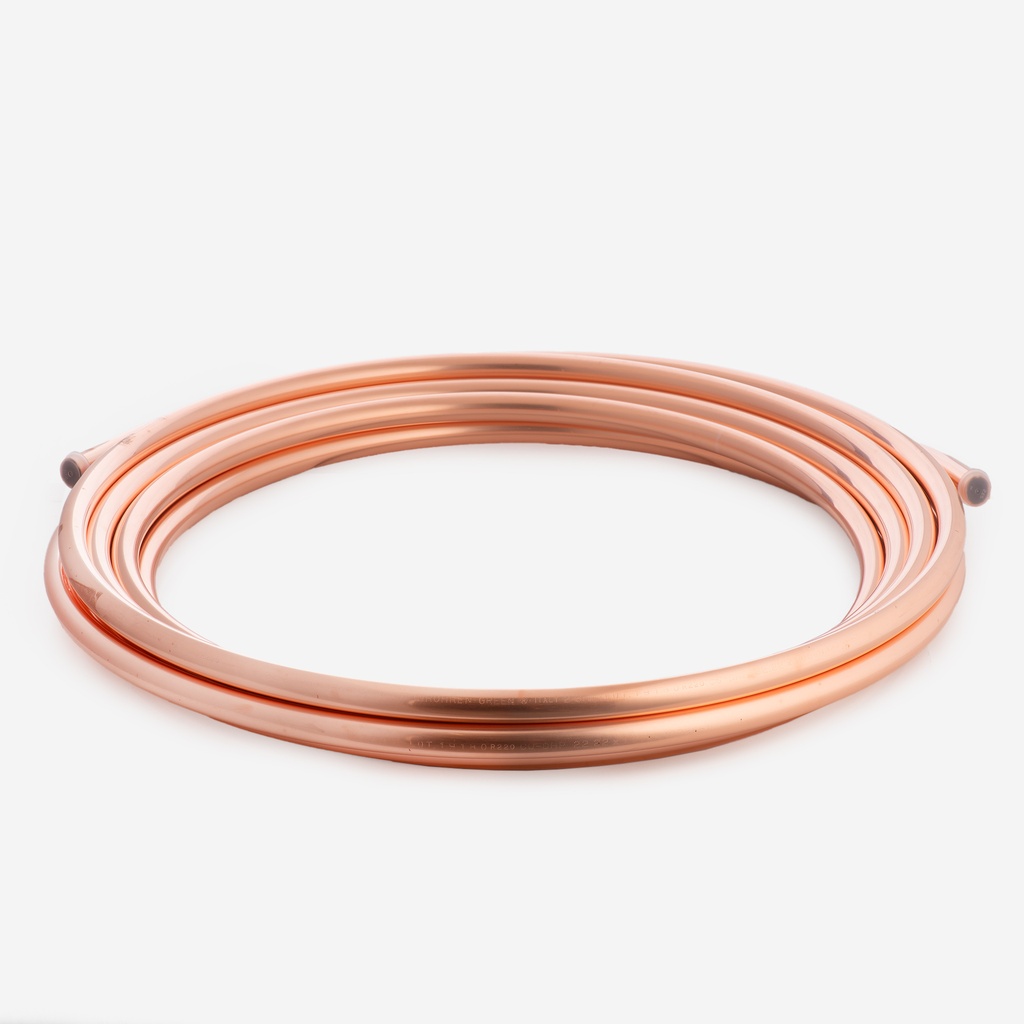 Copper Tube Coil,7/8" (22,22) x 1,0mm x 15m, Green Standard, MWP 53bar