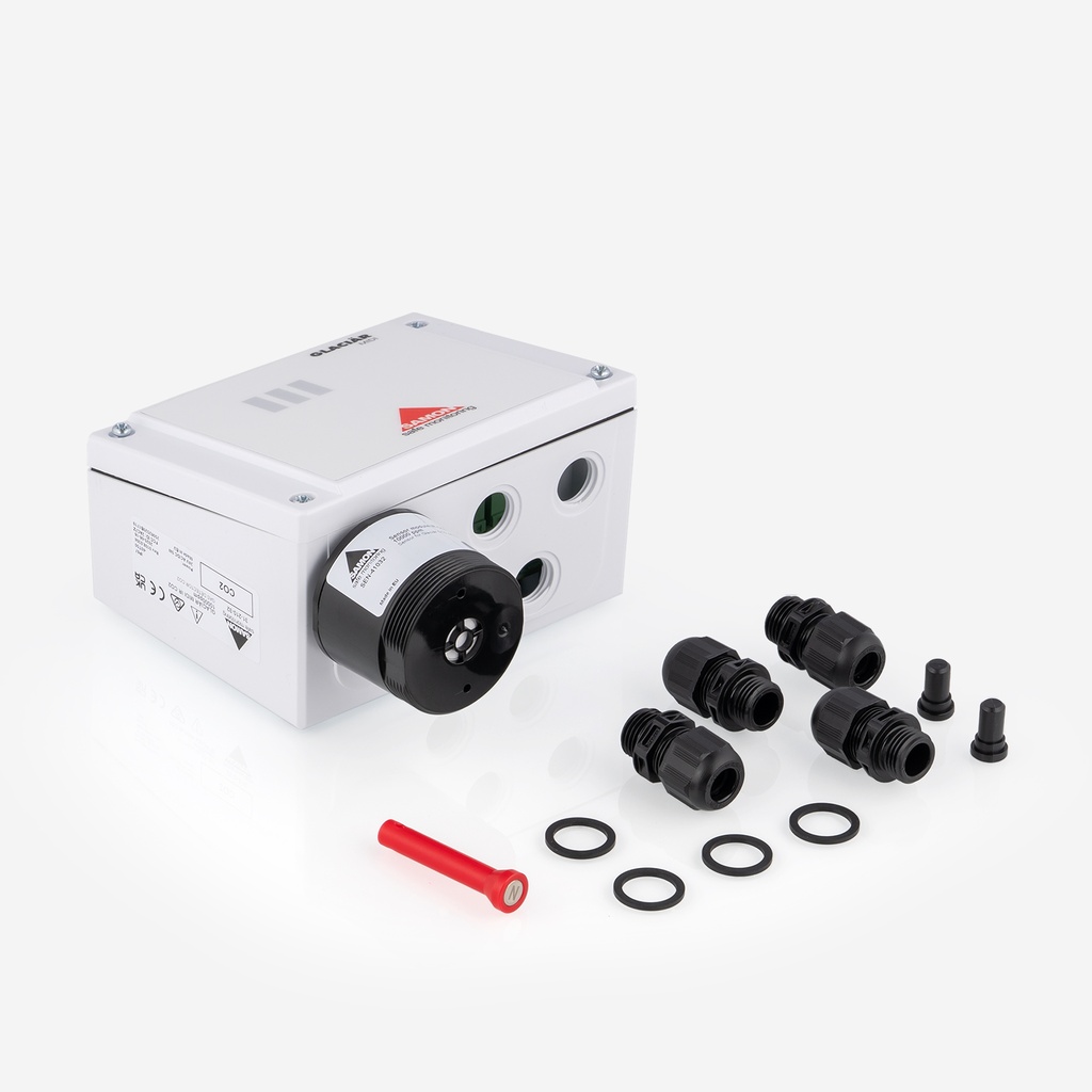 Kaasuhälytin Glaciär Midi IR CO₂ 10000ppm 15.. 24VDC; 24VAC/DC, máx. 4 W , 170mA @24VDC 31-210-32