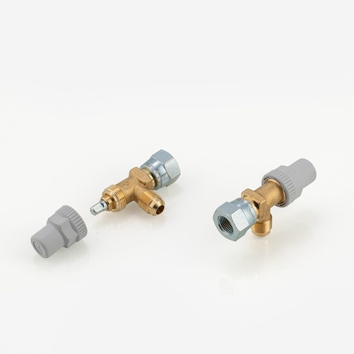 [D03031007] Valve with screw shutter 6110/X13 3/8" SAE-M, 3/8"-SAE-F 