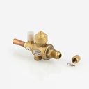Ball valve 3/8"-ODS 3/8"-SAE CO2 REF1.1.S.A.K10.2.F38 K65+schrad.