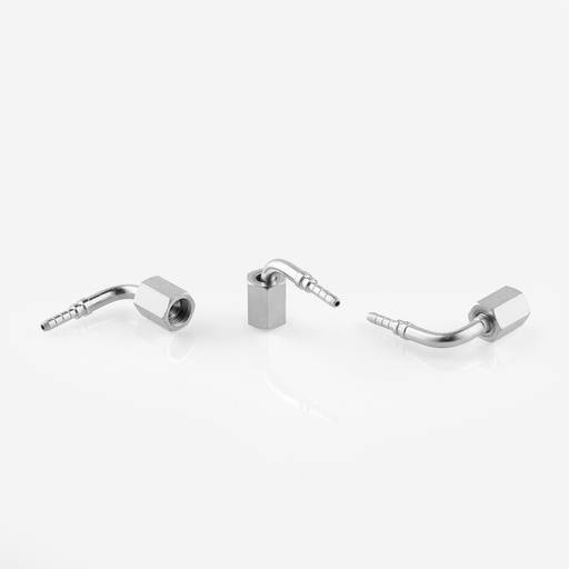 [F12011023] Kulmaliitin laippamutterilla RF0015 1/4" (DN4)