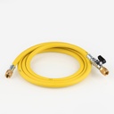 Service hose 1/4" - 1/4" + valve CA-CL-72 (yellow)