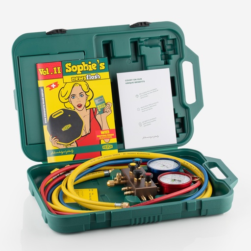 [J02031073] Manifold Refco 4-way R407C,R134A,R404A (4684431)