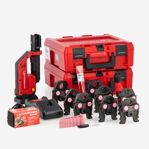 [J03030084] Puristustyökalu Romax Compact III Basic SET1 AMP EU + leukasarja >B< MaxiPro 1/4-5/8" | 1000004287