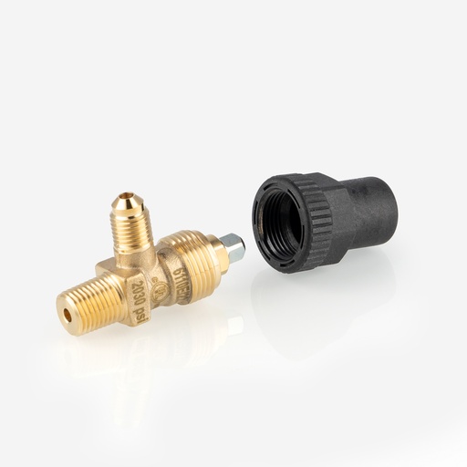 [D03230243] Sulkuventtiili kulmamalli 140bar 6110E/22, 1/4" F - 1/4" NPT